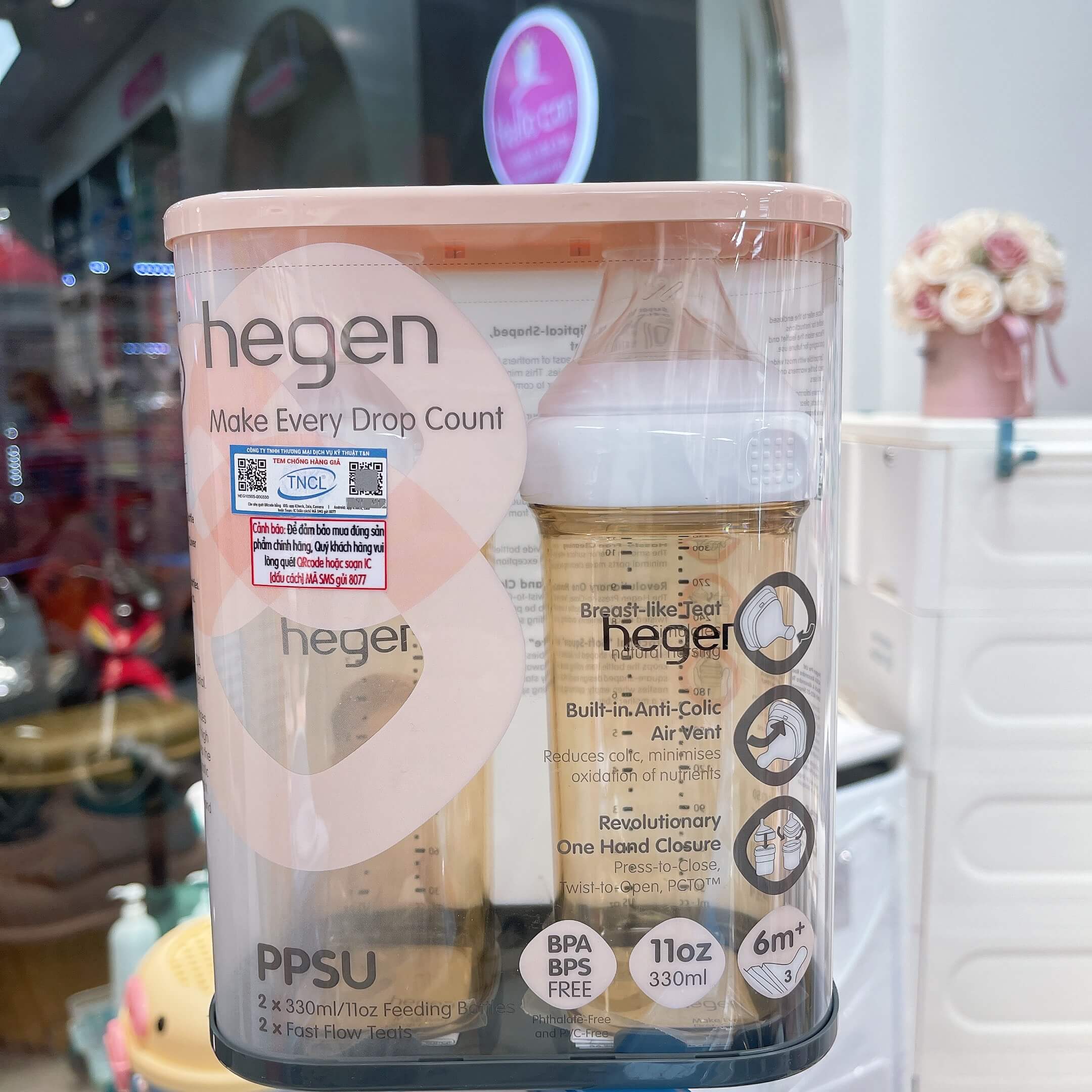 Bình sữa Hegen Hàn Quốc chất liệu PPSU cao cấp