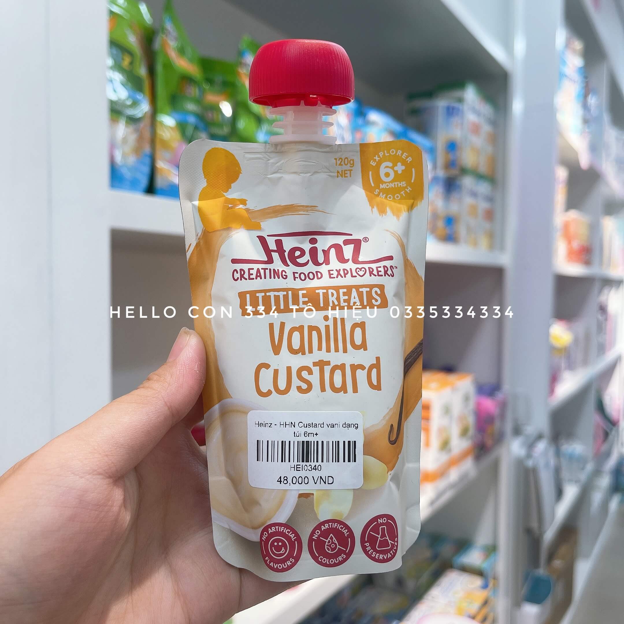 Váng sữa Heinz custard cho bé 6 tháng và 8 tháng