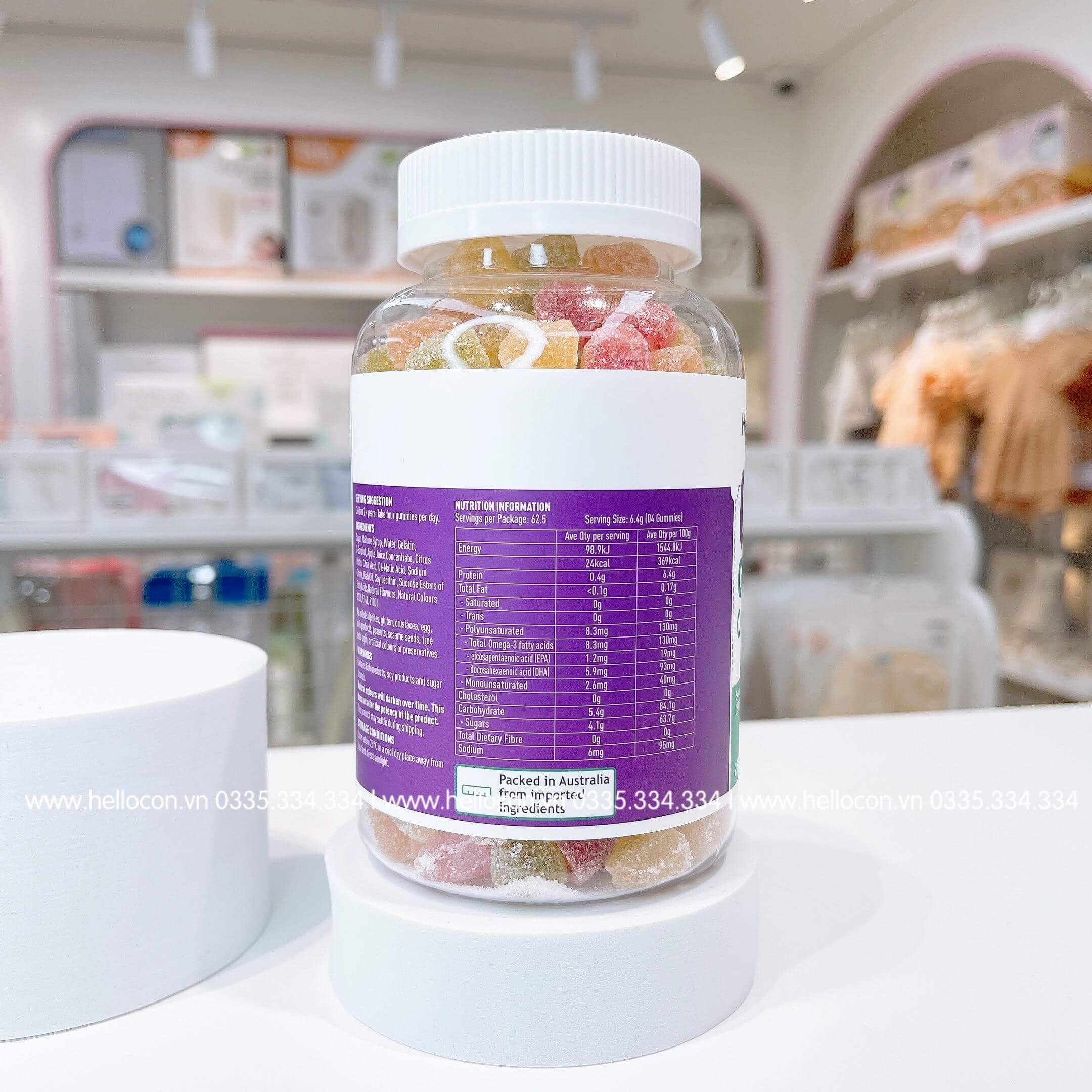 Gummy Omega-3 kẹo dẻo bổ sung dưỡng chất Omega-3 cho bé