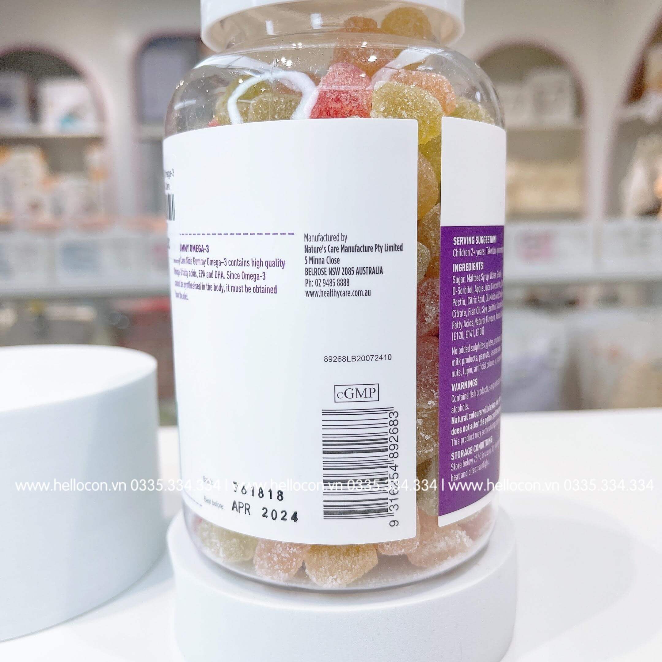 Gummy Omega-3 kẹo dẻo bổ sung dưỡng chất Omega-3 cho bé