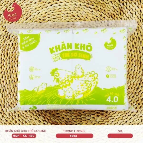 Khăn khô Mipbi 600g, 900g và 400g