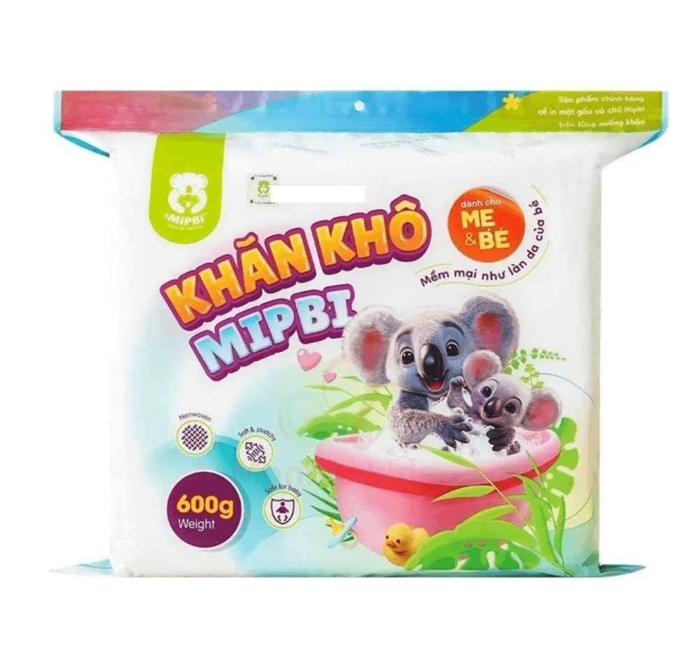 Khăn khô Mipbi 600g, 900g và 400g