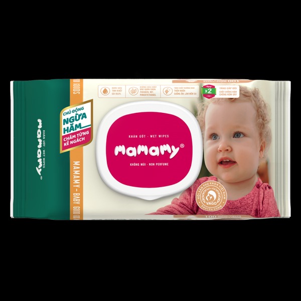Khăn ướt Mamamy không mùi cho trẻ sơ sinh (100 tờ có nắp và 30 tờ không nắp)