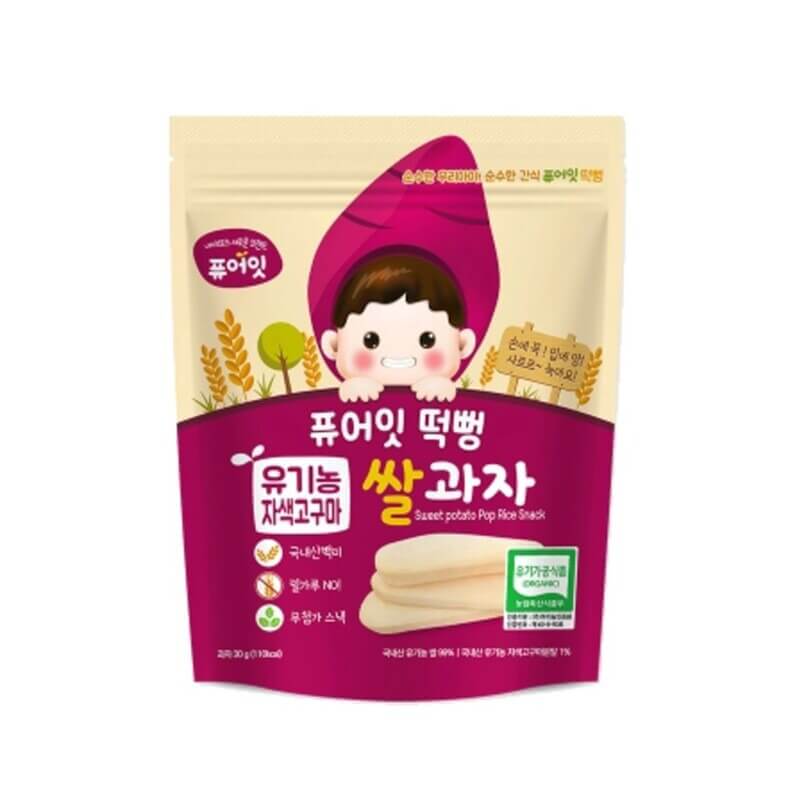 Bánh gạo Naebro hữu cơ Hàn Quốc cho bé ăn dặm 6 tháng tuổi