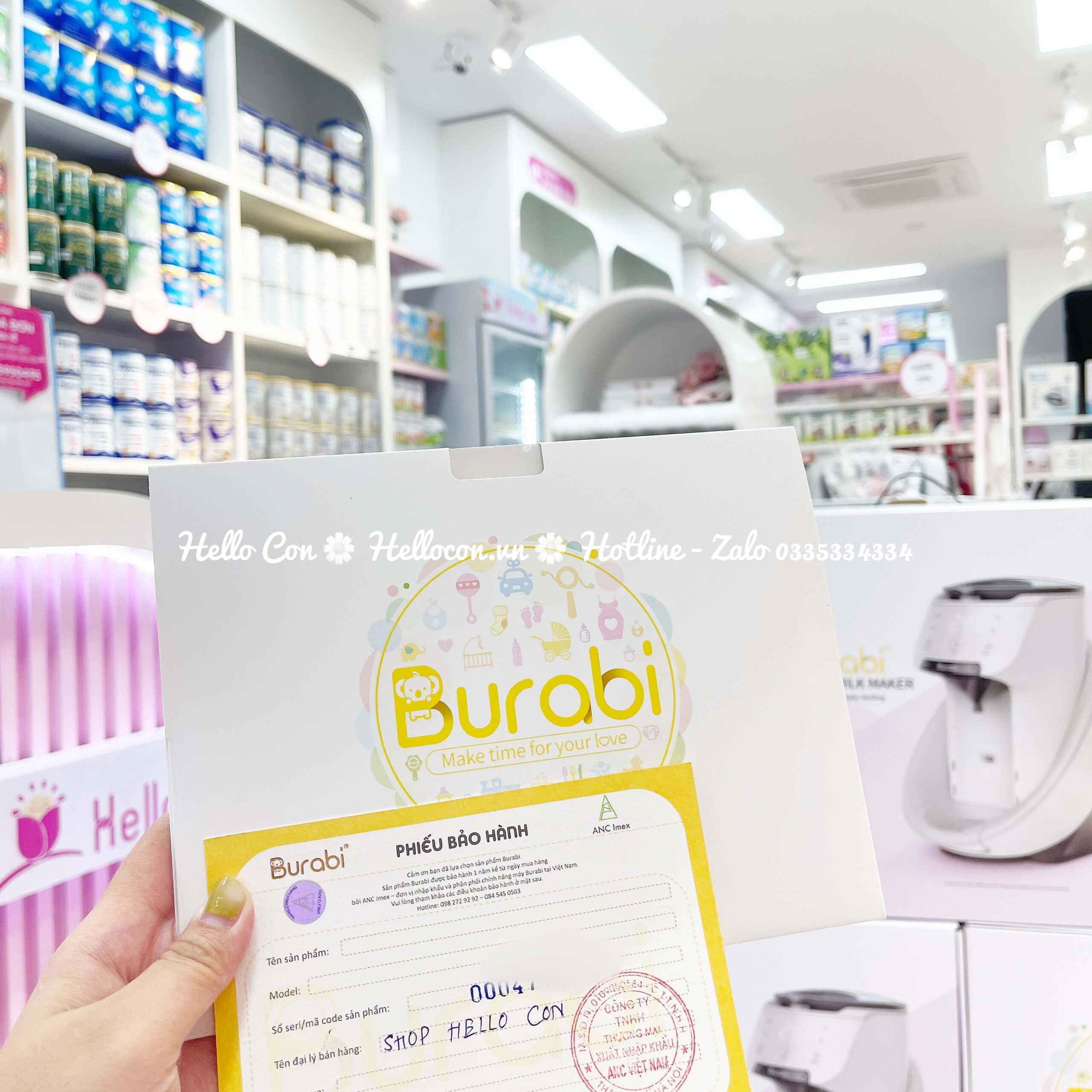 Máy pha sữa Burabi thông minh phiên bản Plus có Wifi