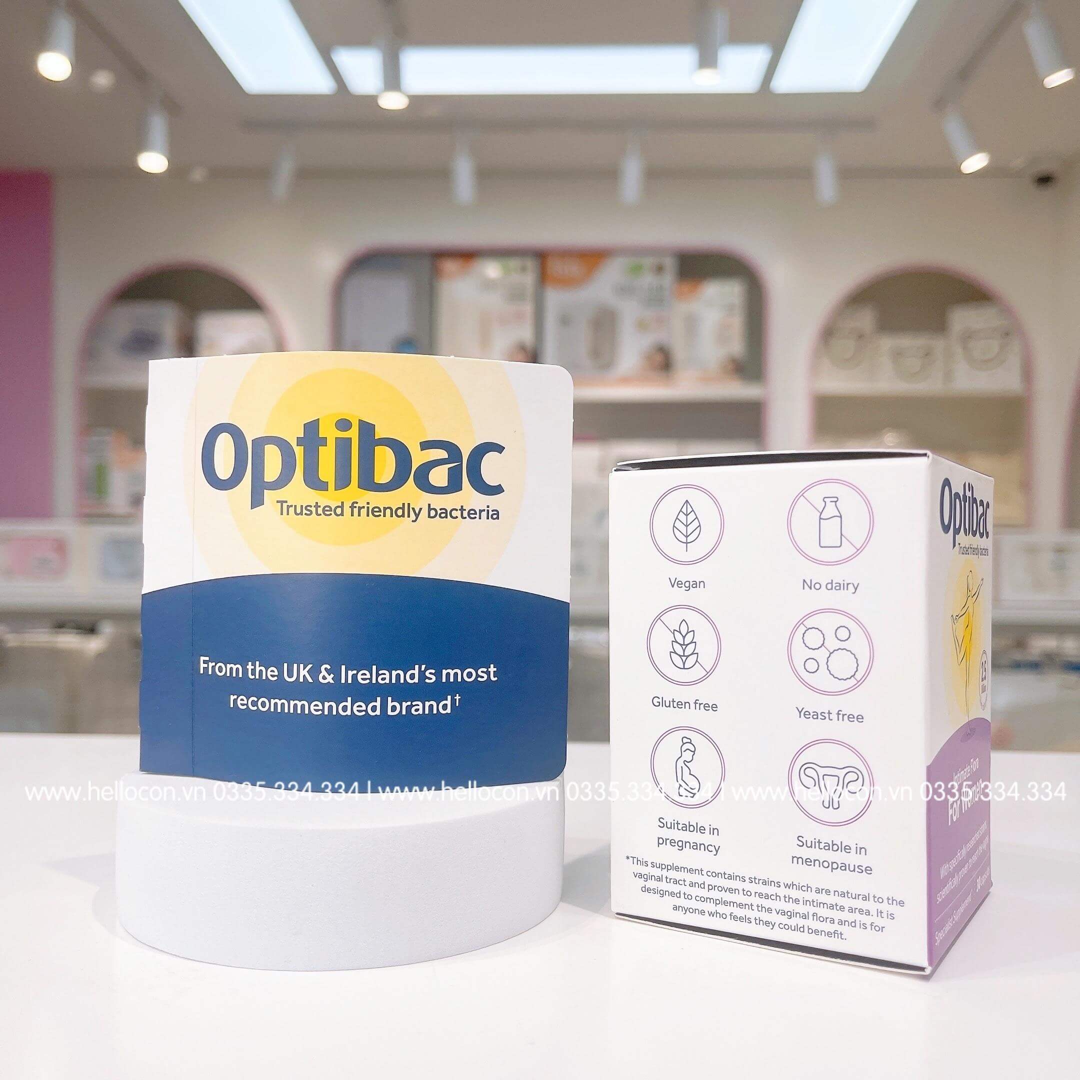 Men vi sinh Optibac tím Probiotics cho phụ nữ của Anh