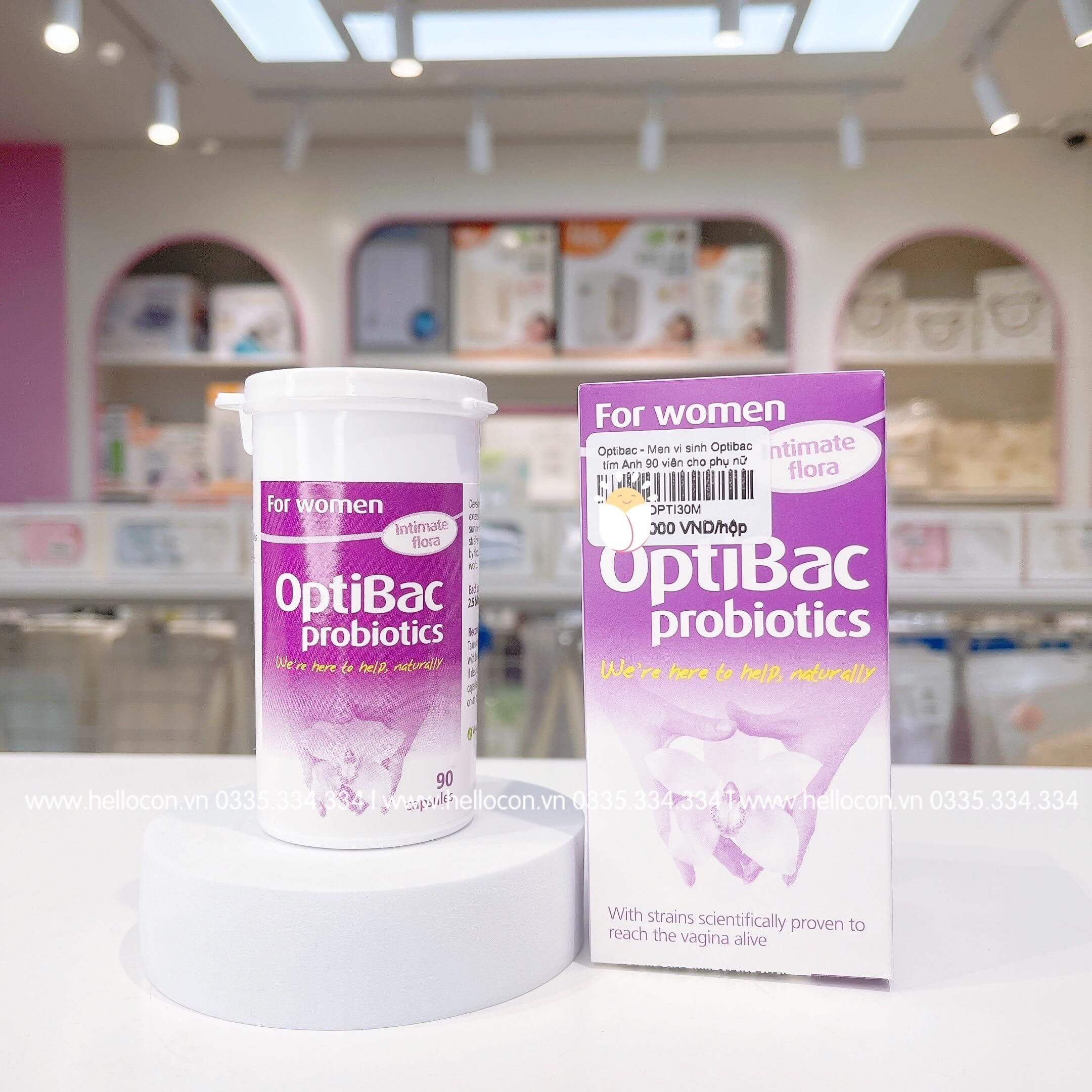 Men vi sinh Optibac tím Probiotics cho phụ nữ của Anh