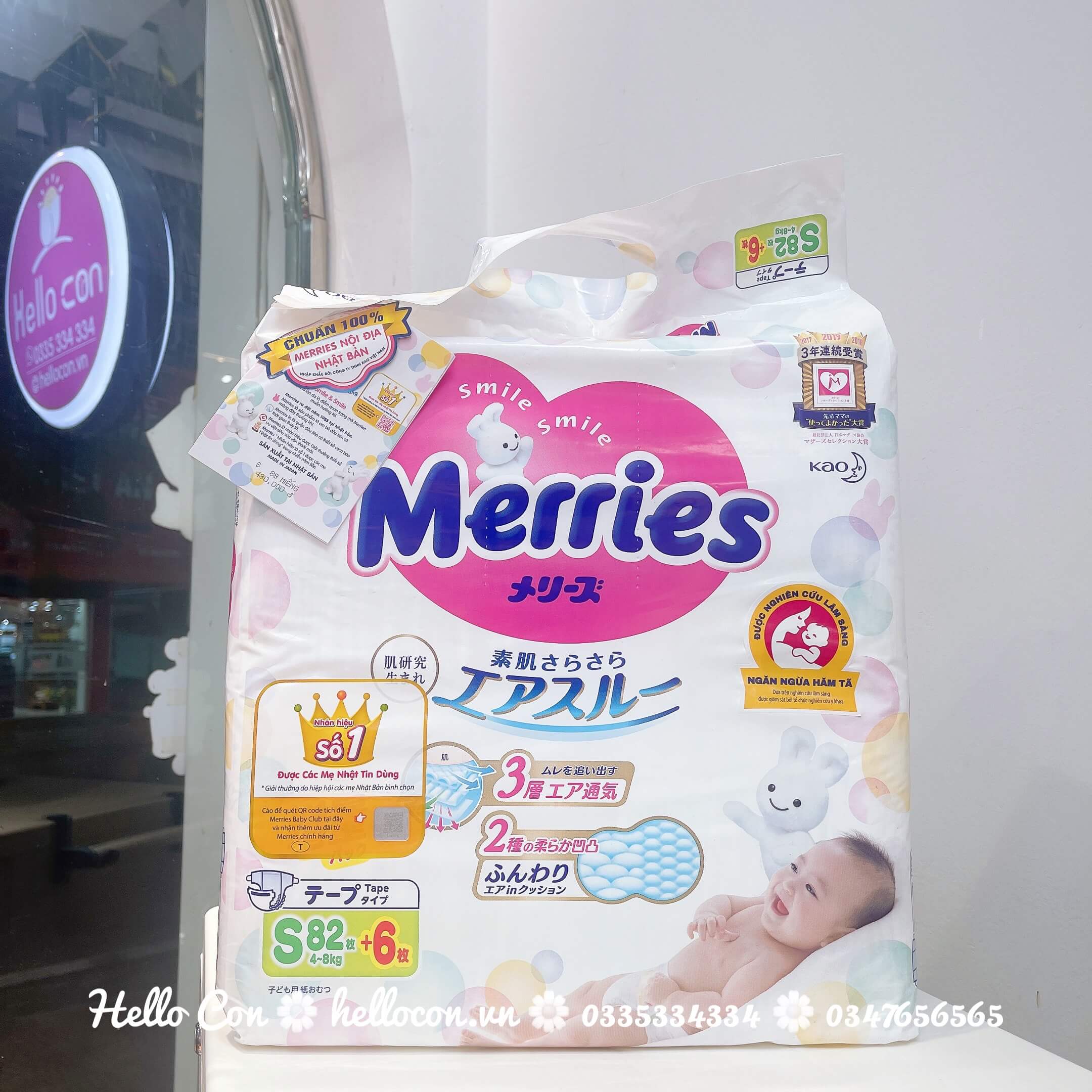 Bỉm Merries cộng miếng chính hãng (các size) Combo2, Combo 3 siêu rẻ