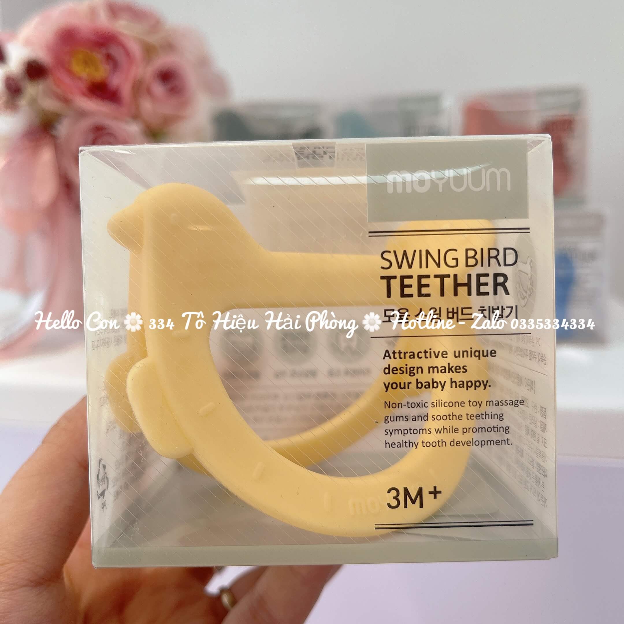 Gặm nướu Moyuum hình chim cho trẻ từ 3 tháng