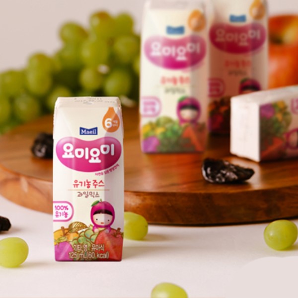 Nước ép Maeil Organic Yommy Yommy Hàn Quốc cho bé 6 tháng