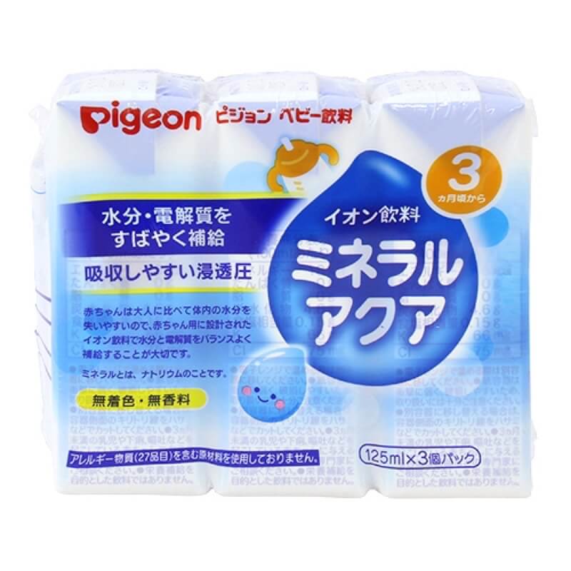 Nước ép Pigeon - Nước ép trái cây Nhật cho bé 5 tháng (3 hộp x 125ml)