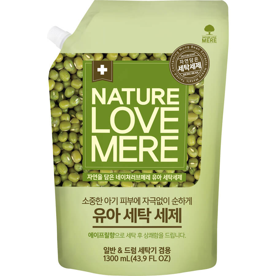 Nước giặt Nature Love Mere Mung bean hương đậu xanh cho trẻ sơ sinh