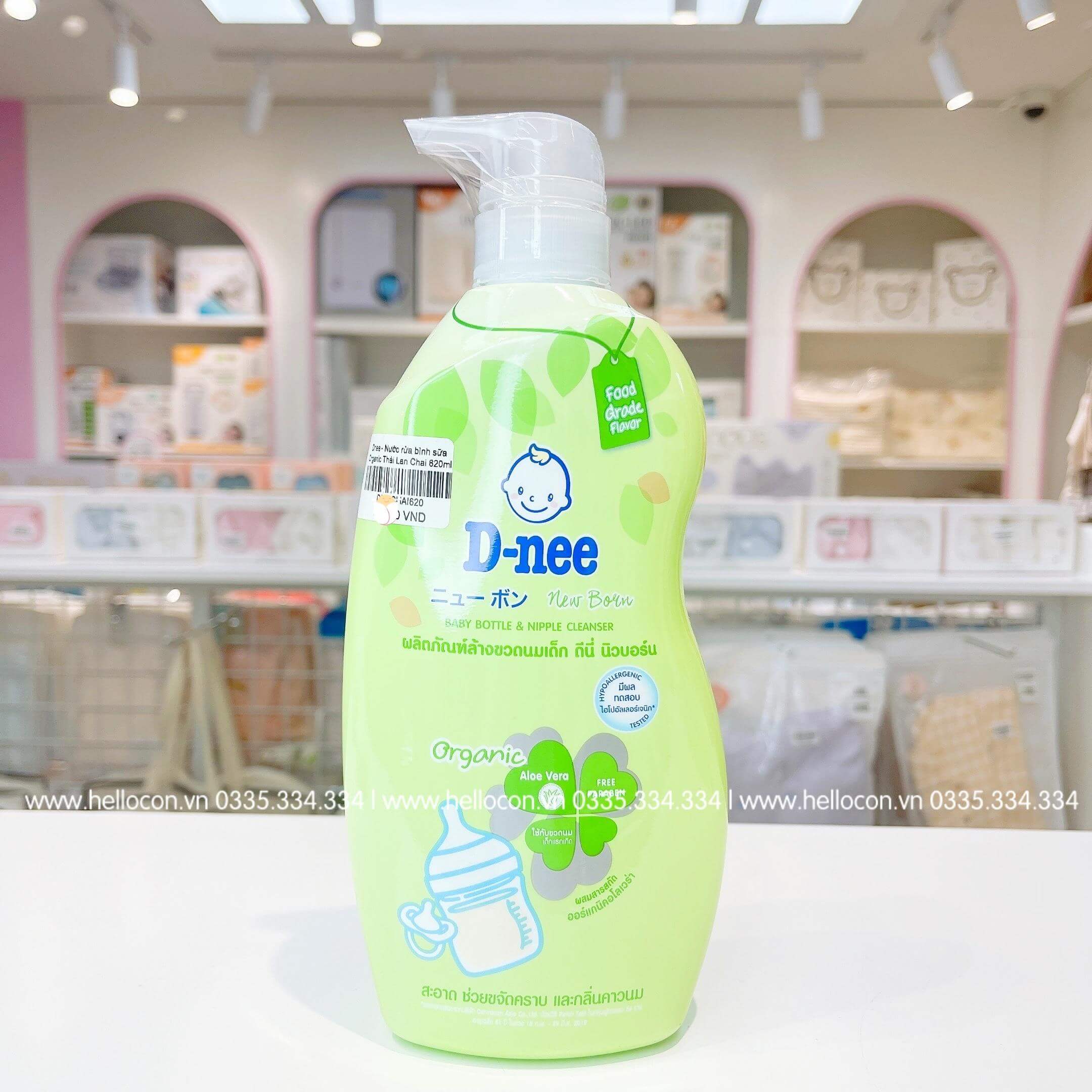 Nước rửa bình sữa Dnee Organic Thái Lan (Dạng Túi, dạng Chai)