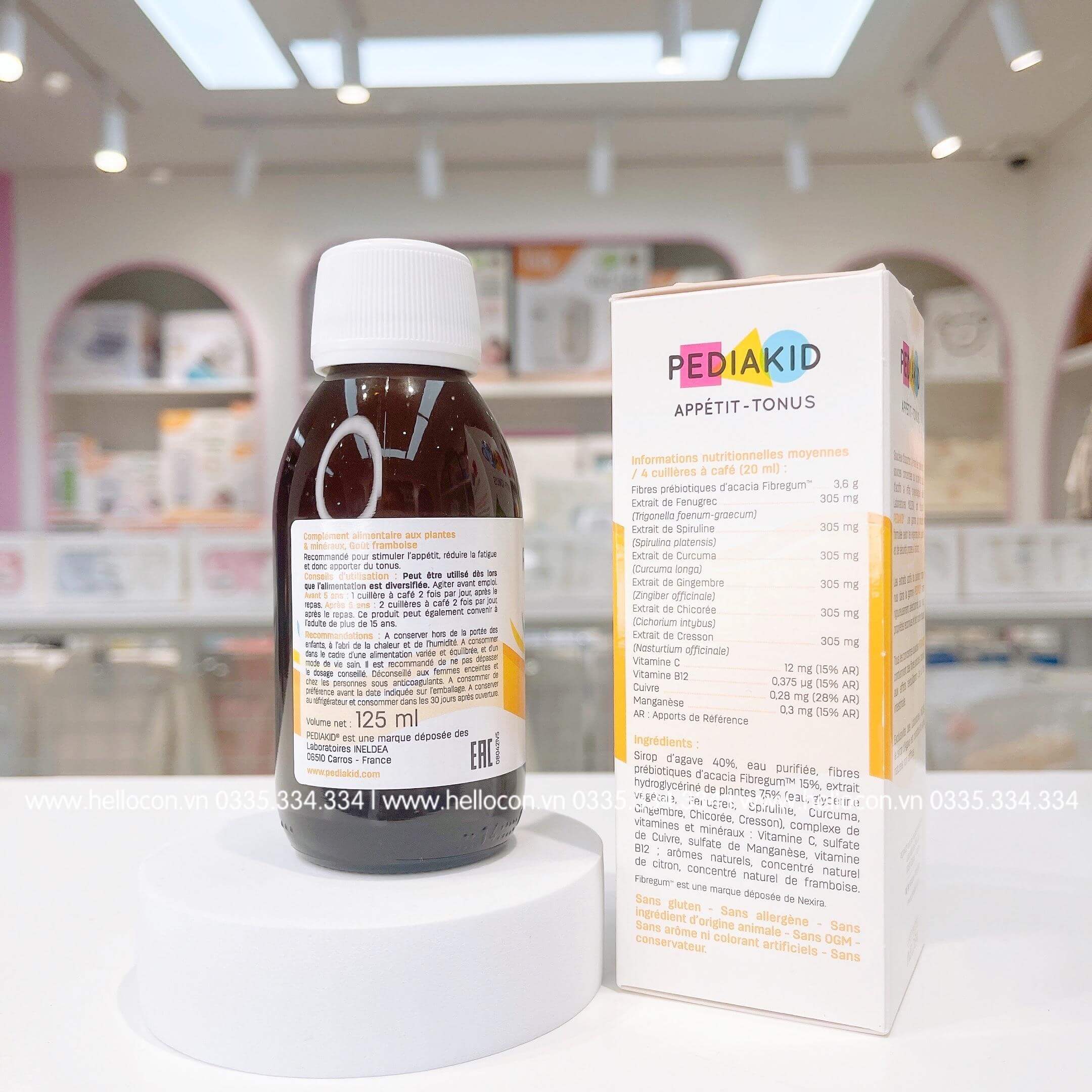 Pediakid ăn ngon Appetit Tonus cho bé 6 tháng trở lên biếng ăn