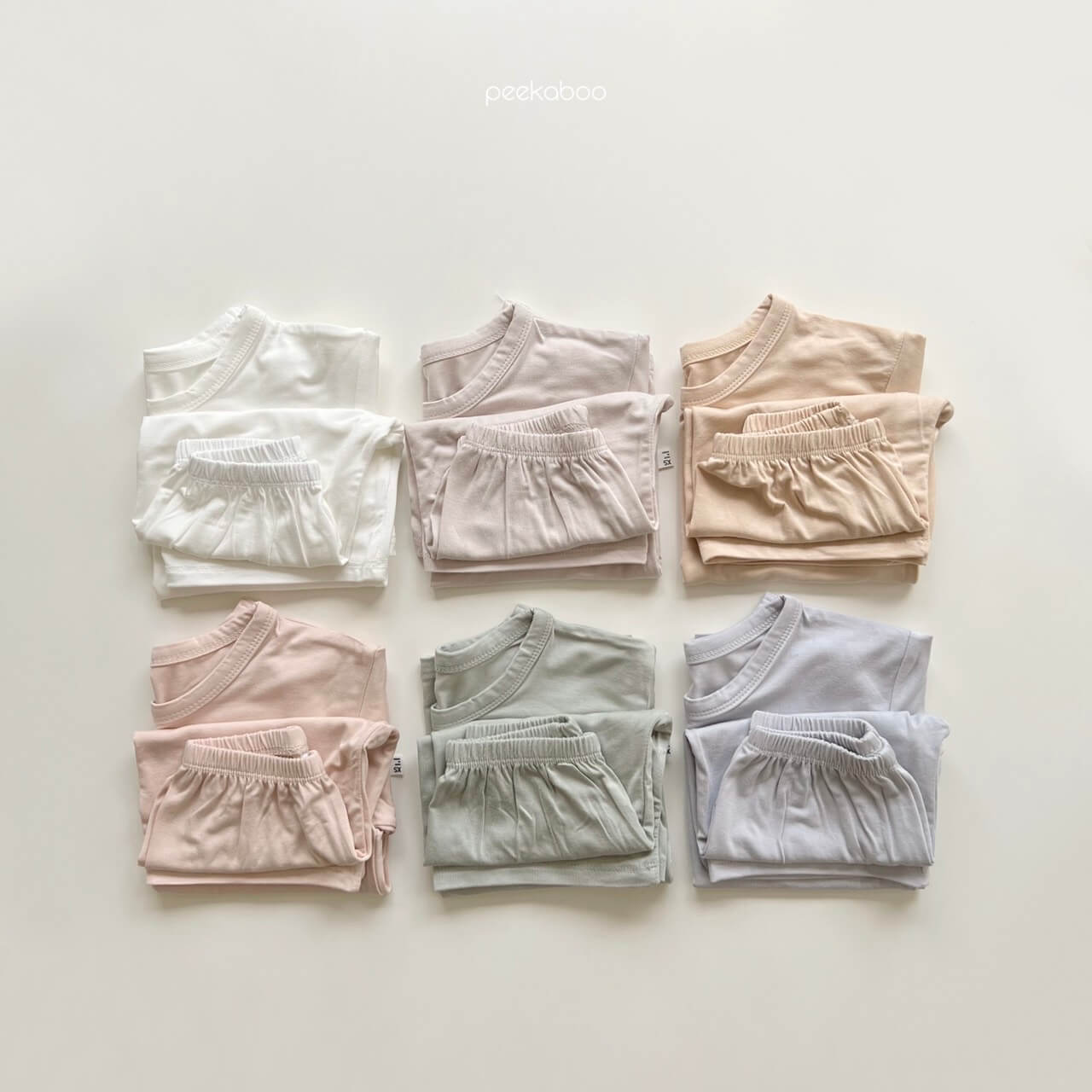 Bộ Peekaboo Panda cộc tay sợi tre cho bé đủ size