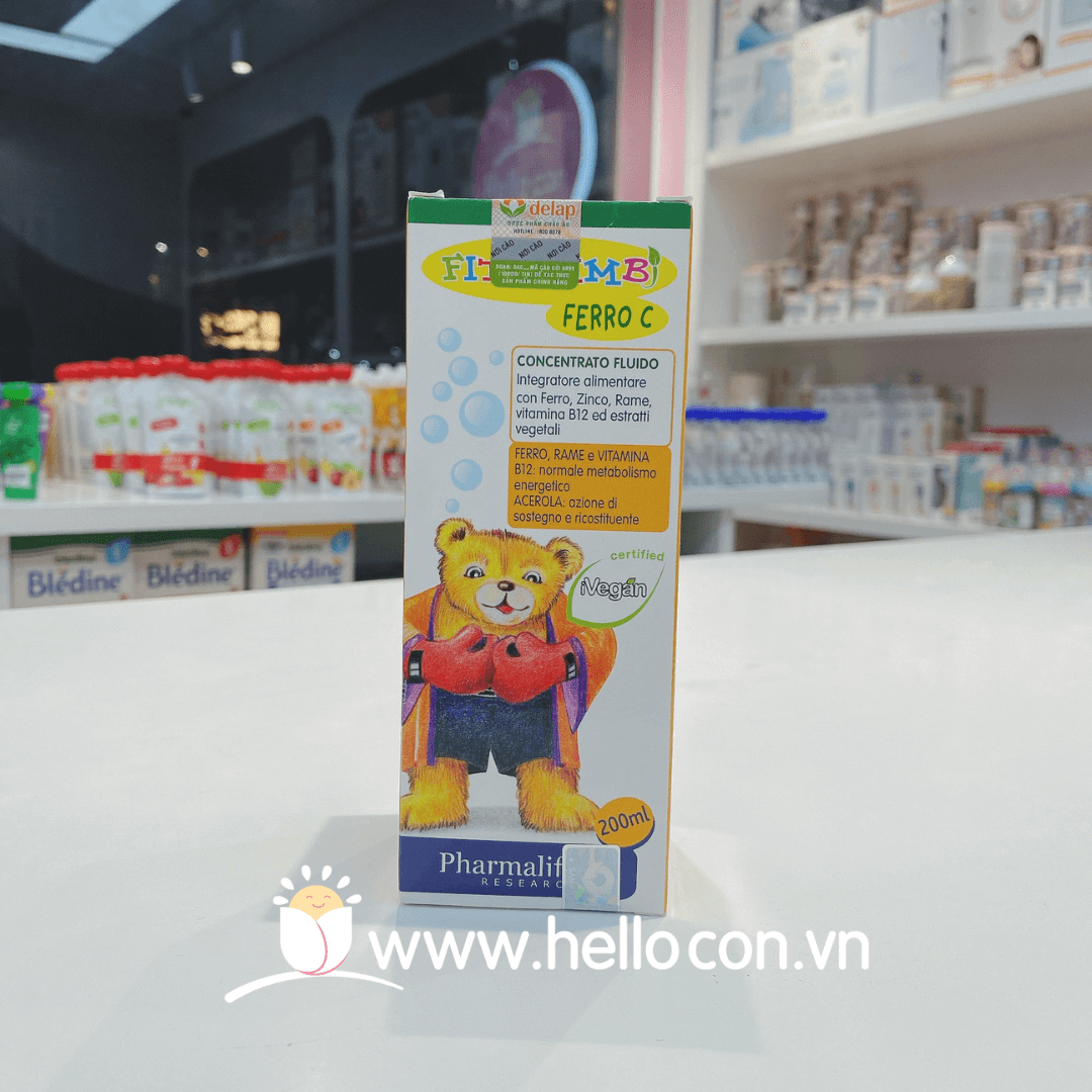 Fitobimbi  Ferro C - Bổ sung sắt, kẽm, vitamin C tăng cường đề kháng cho trẻ từ 6 tháng