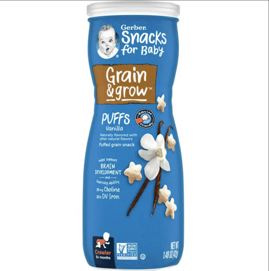 Bánh gerber cao cho trẻ 8 tháng ăn dặm (nắp trắng)