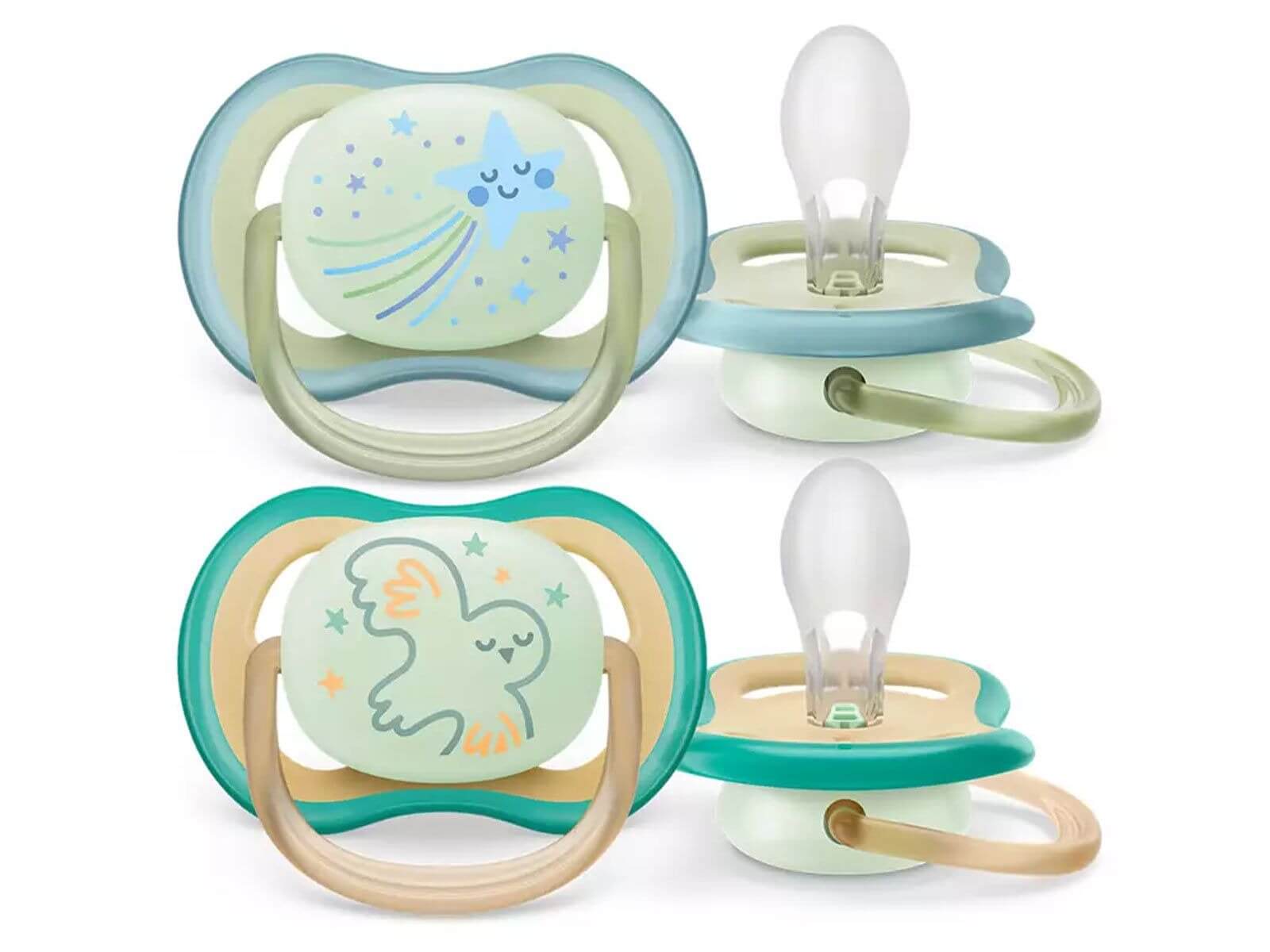 Ti giả Avent Ultra Air Night set đôi cho bé 0-6M và 6-18M