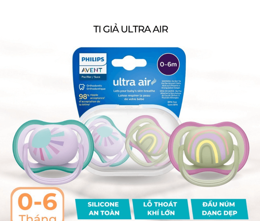 Ty giả Avent Ultra Air cho trẻ 0-6M và 6-18M