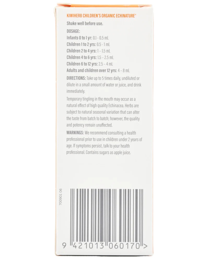 KiwiHerb tăng đề kháng hữu cơ Children's Organic Echinature cho bé từ sơ sinh