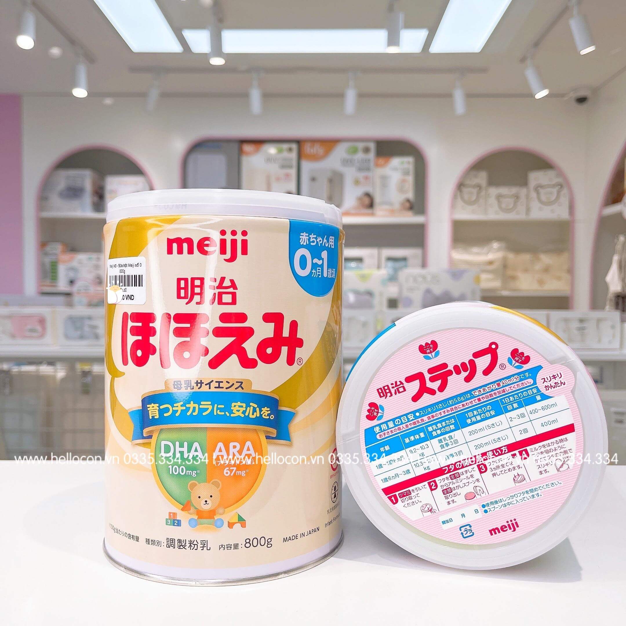 Sữa Meiji 0-1 (số 0) nội địa Nhật 800g