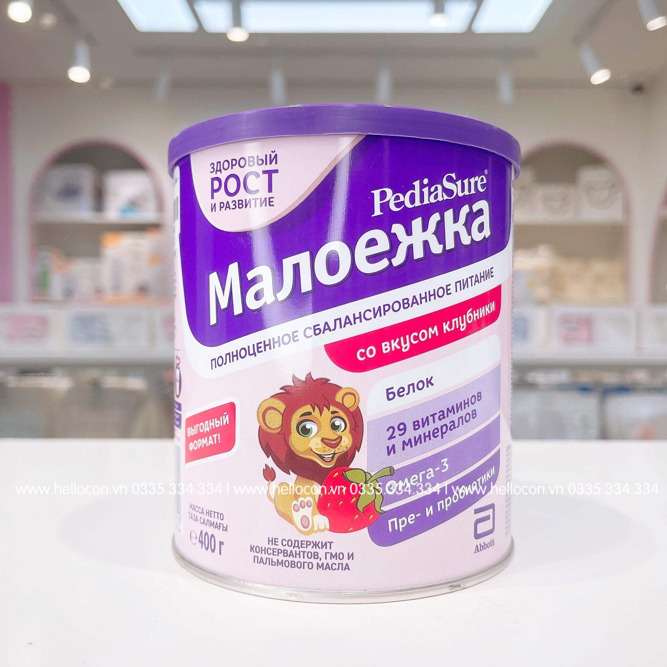 Sữa PediaSure Nga tăng cân các vị cho trẻ từ 1-10 tuổi