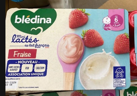 Sữa chua Bledina Pháp vỉ 6 hộp dành cho trẻ từ 6 tháng tuổi