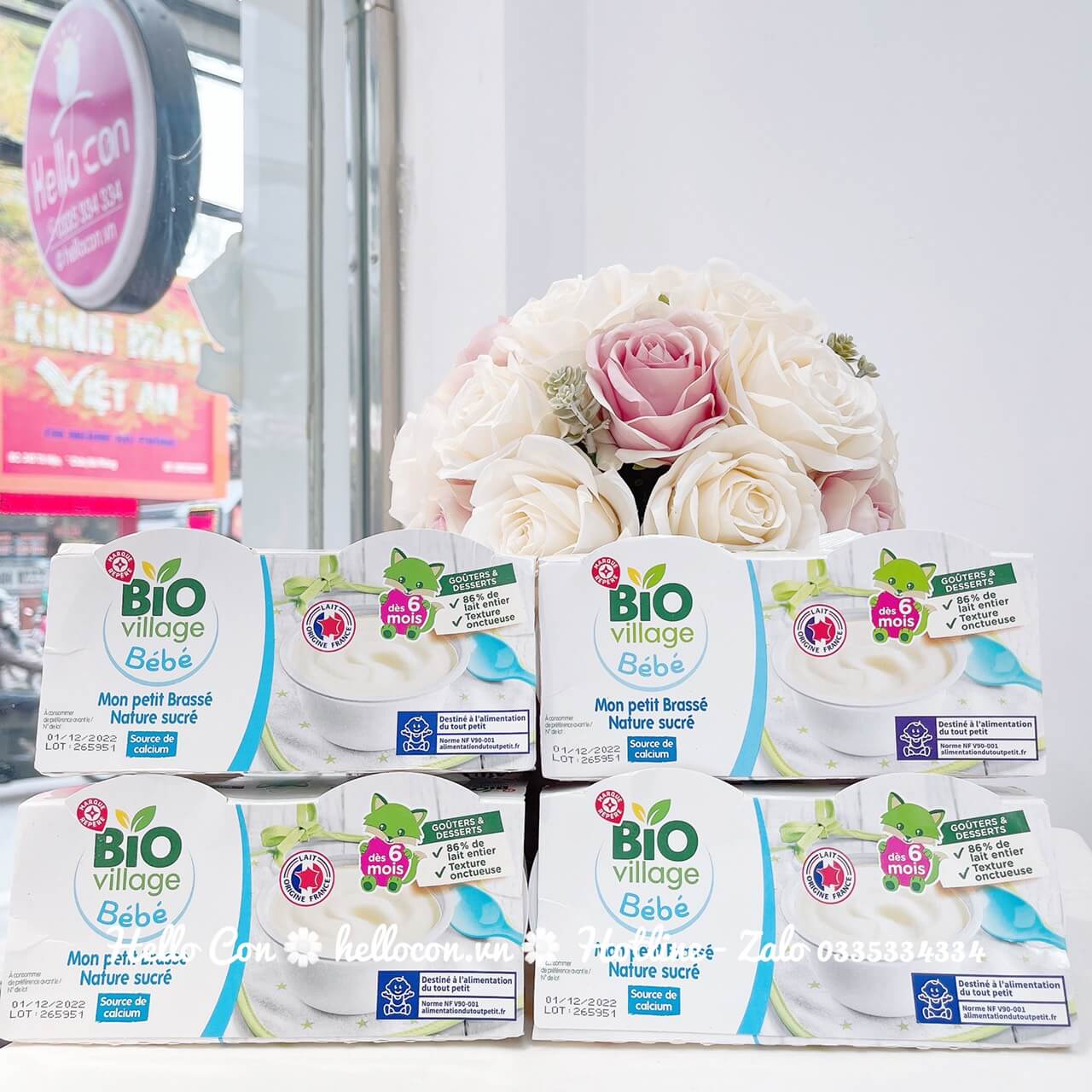 Sữa chua Bio Village Bébé Pháp cho bé 6 tháng