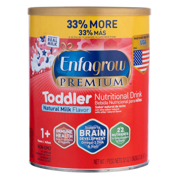 Sữa Enfagrow Mỹ Premium Toddler Nutritional Drink cho bé từ 1 tuổi (680g, 907g)