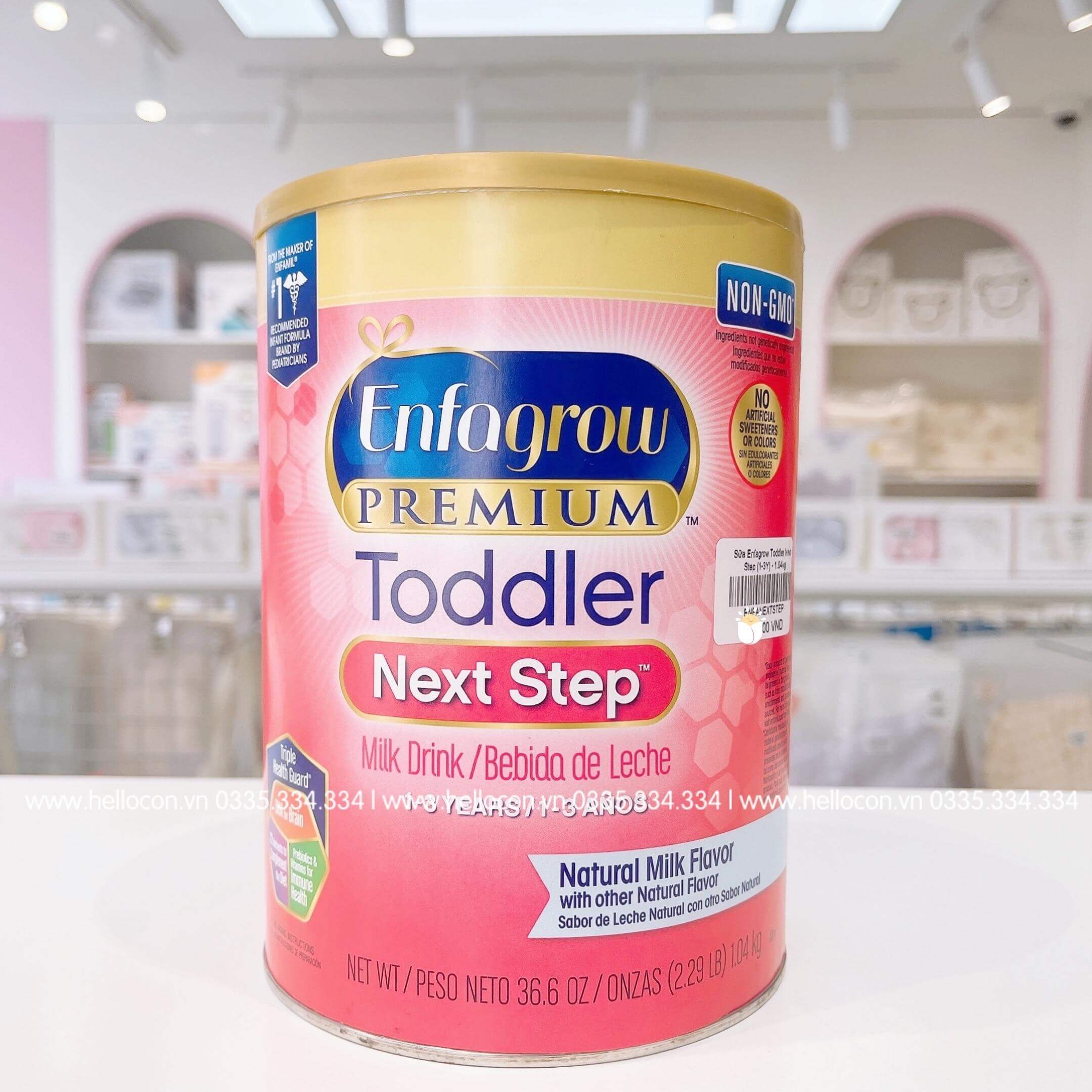 Enfagrow nắp vàng Mỹ Premium Toddler Next Step cho trẻ từ 1-3 tuổi 1.04kg