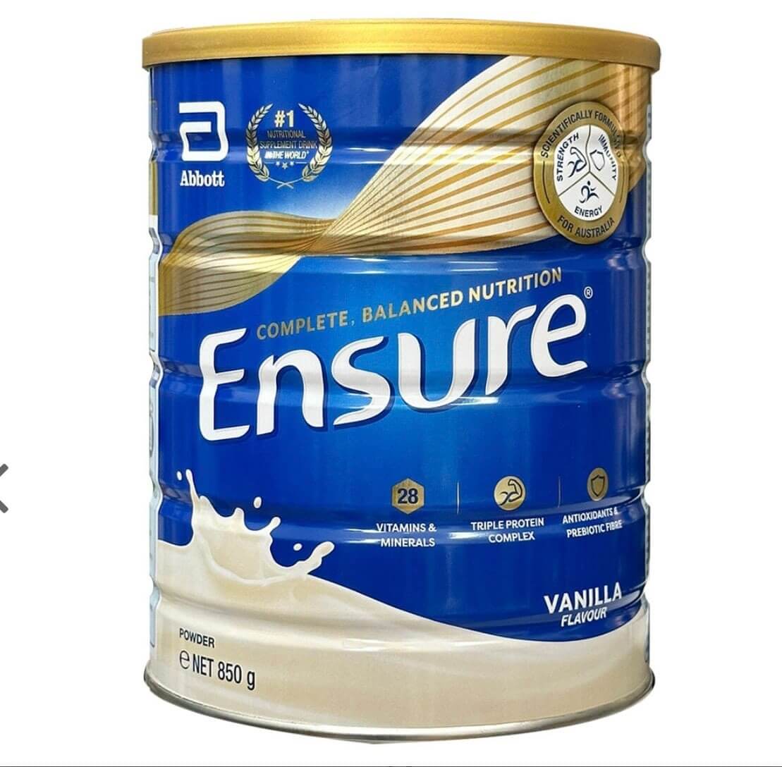 Sữa Ensure Úc dạng bột vị vani 850g