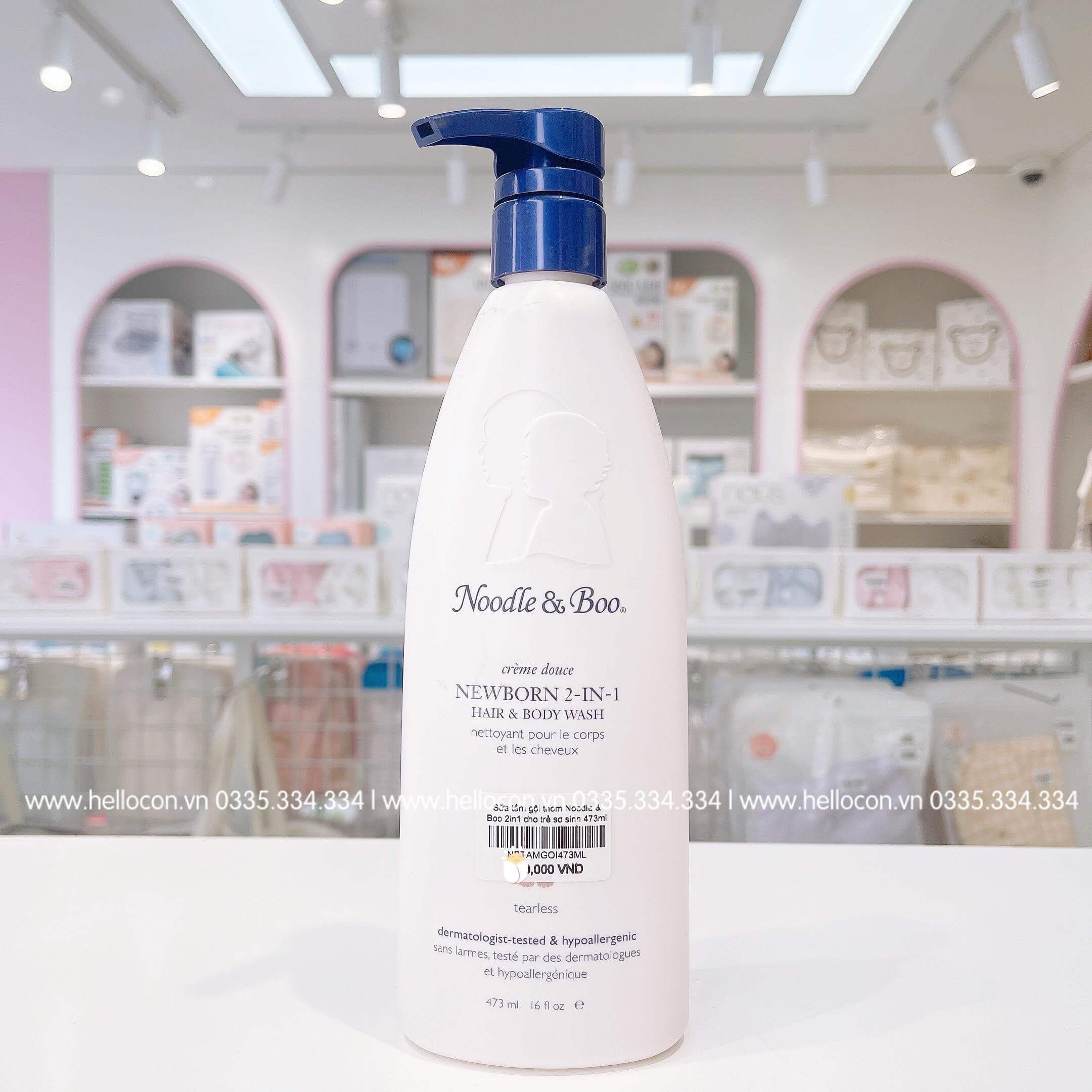 Sữa tắm gội Noodle & Boo cho trẻ sơ sinh 473ml hàng nội địa Mỹ