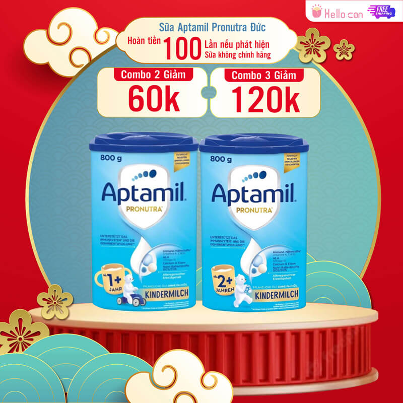 Sữa Aptamil Pronutra Đức cho trẻ từ 1 tuổi và 2 tuổi