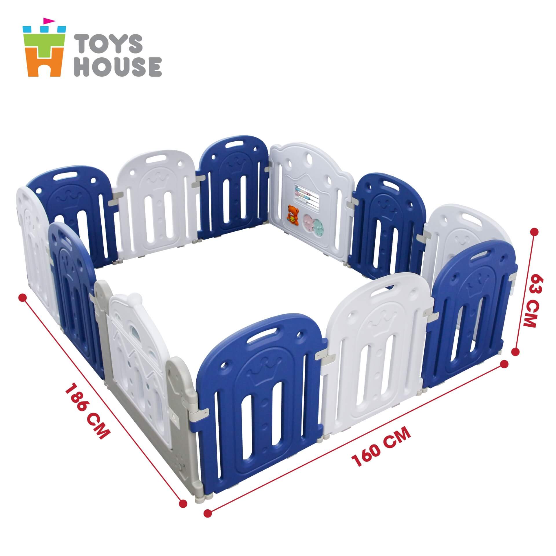 Bộ quây cũi nhựa cho bé ToysHouse vương miện