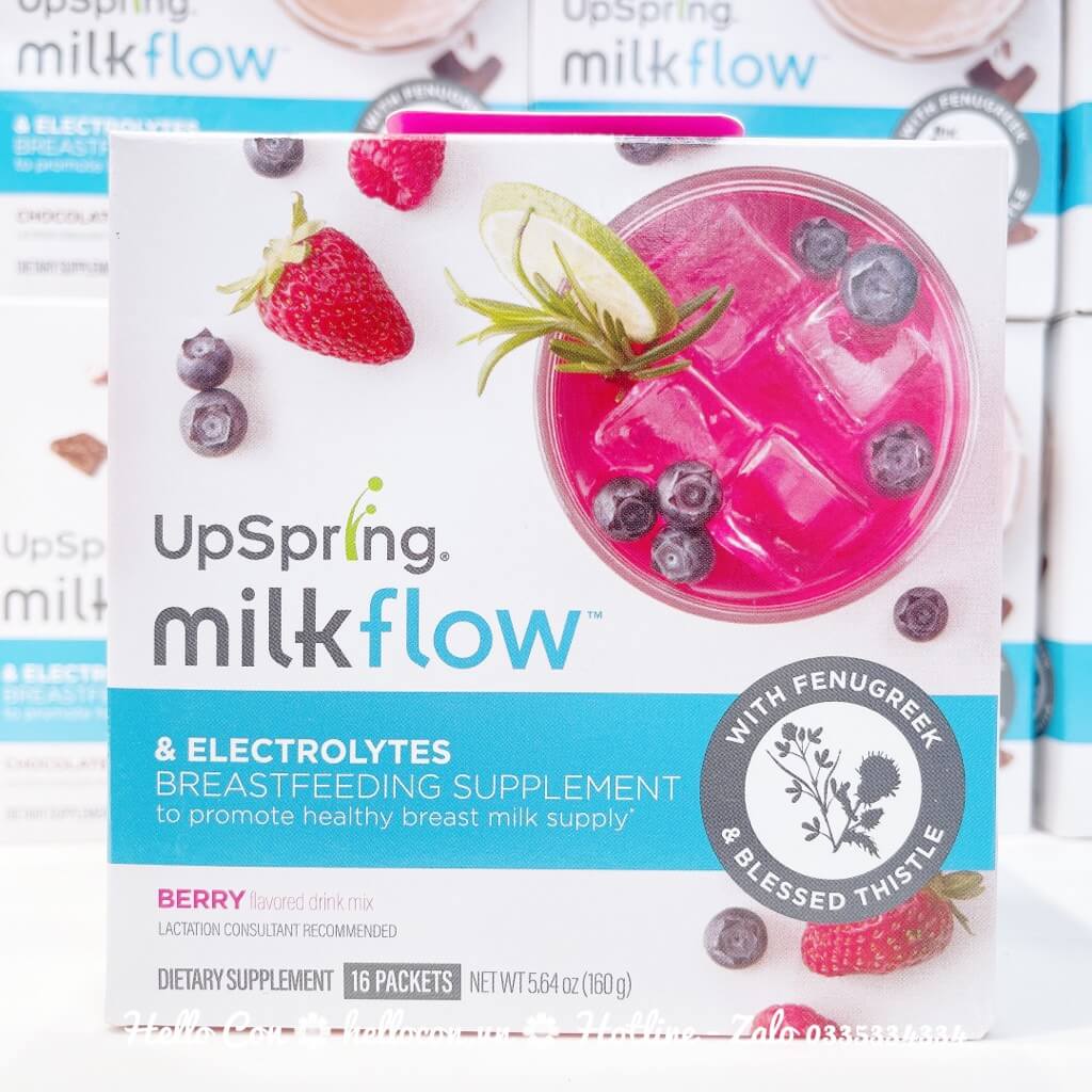 Upspring Milkflow - Trà lợi sữa của Mỹ (hộp 160g - 16 gói)