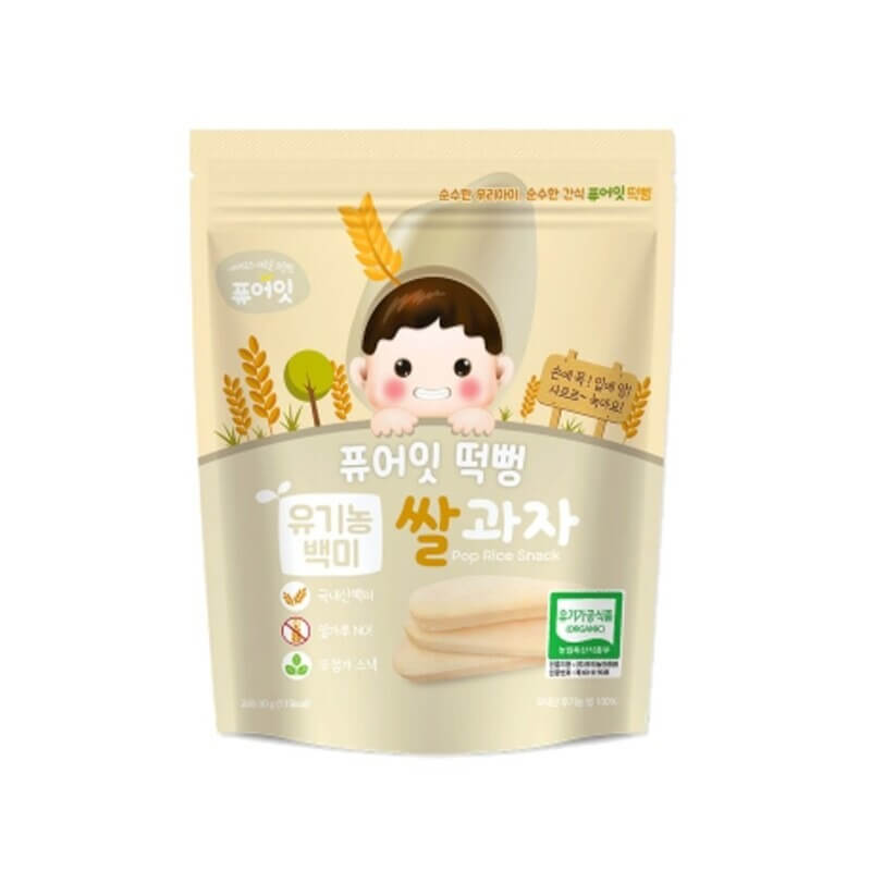 Bánh gạo Naebro hữu cơ Hàn Quốc cho bé ăn dặm 6 tháng tuổi