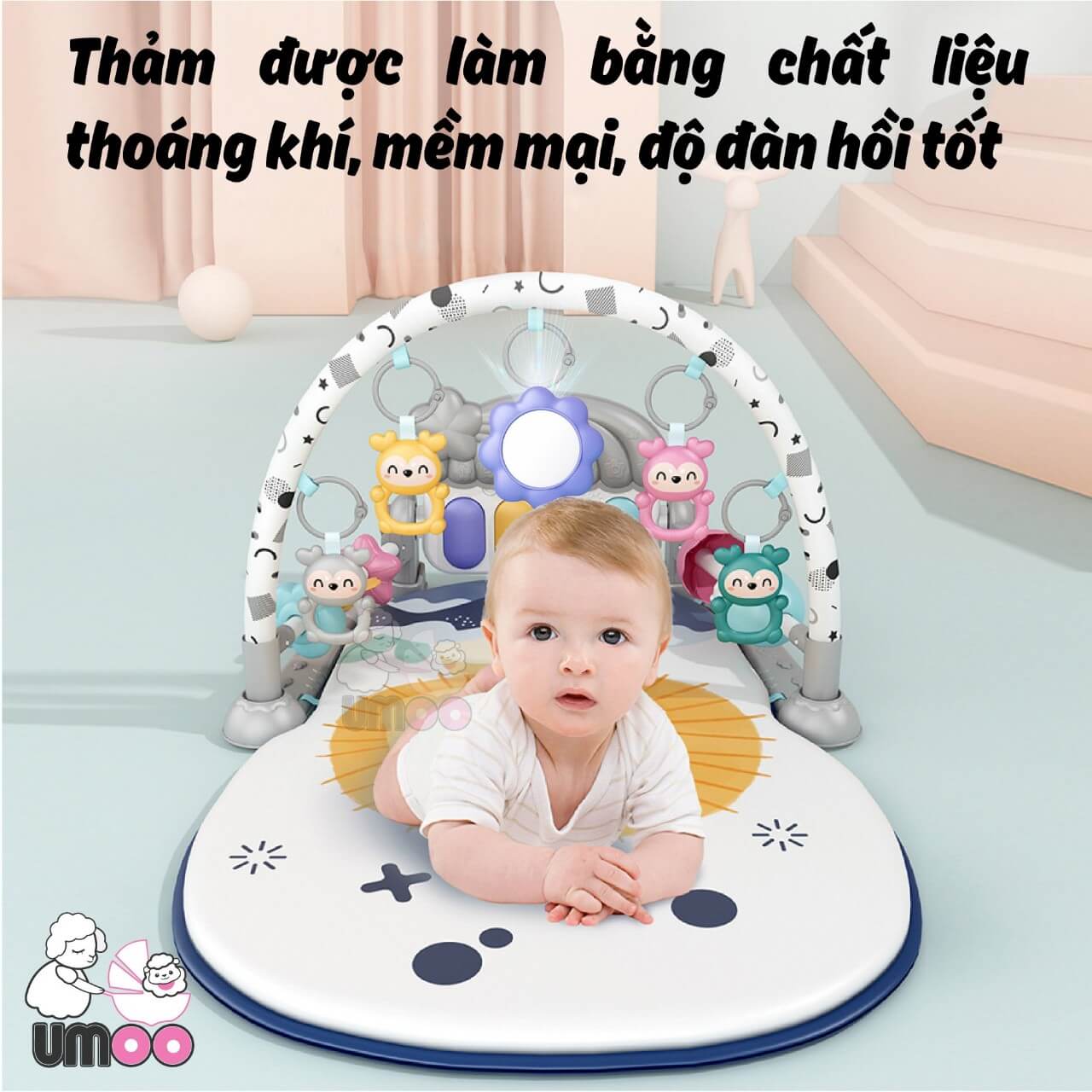 Thảm đàn - thảm nằm chơi có nhạc cao cấp Umoo
