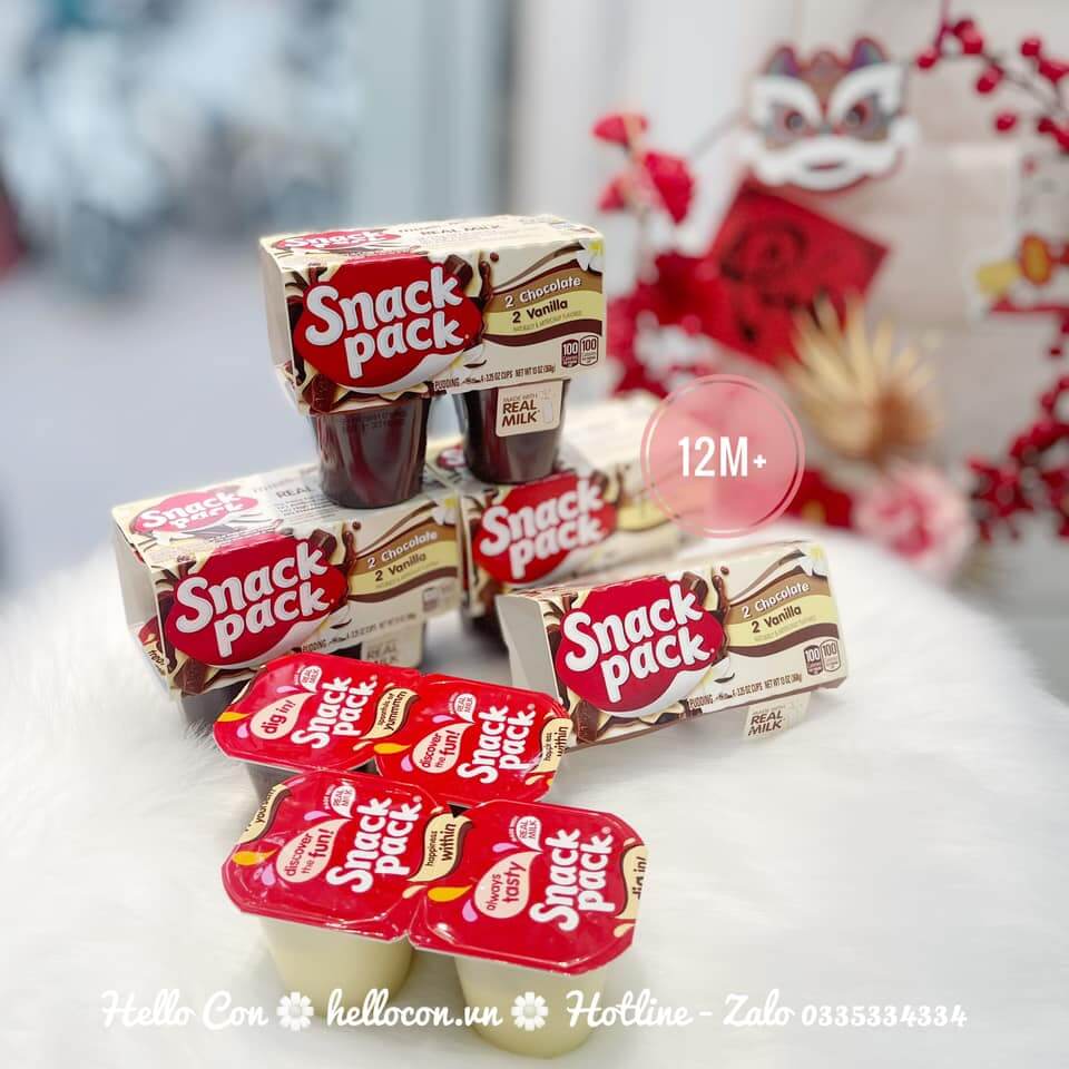 Pudding Snack Pack Mỹ Món Tráng Miêng Ngon Cho Bé 1Y+