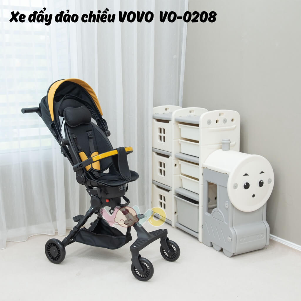 Xe đảo chiều VOVO VO-0208 tư thế ngả có mái che