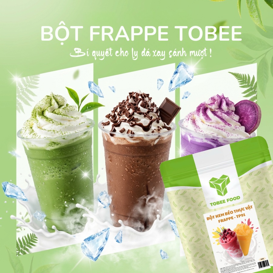 Vì sao đá xay của quán dễ bị tách lớp? Giải pháp từ Bột Frappe Tobee Food