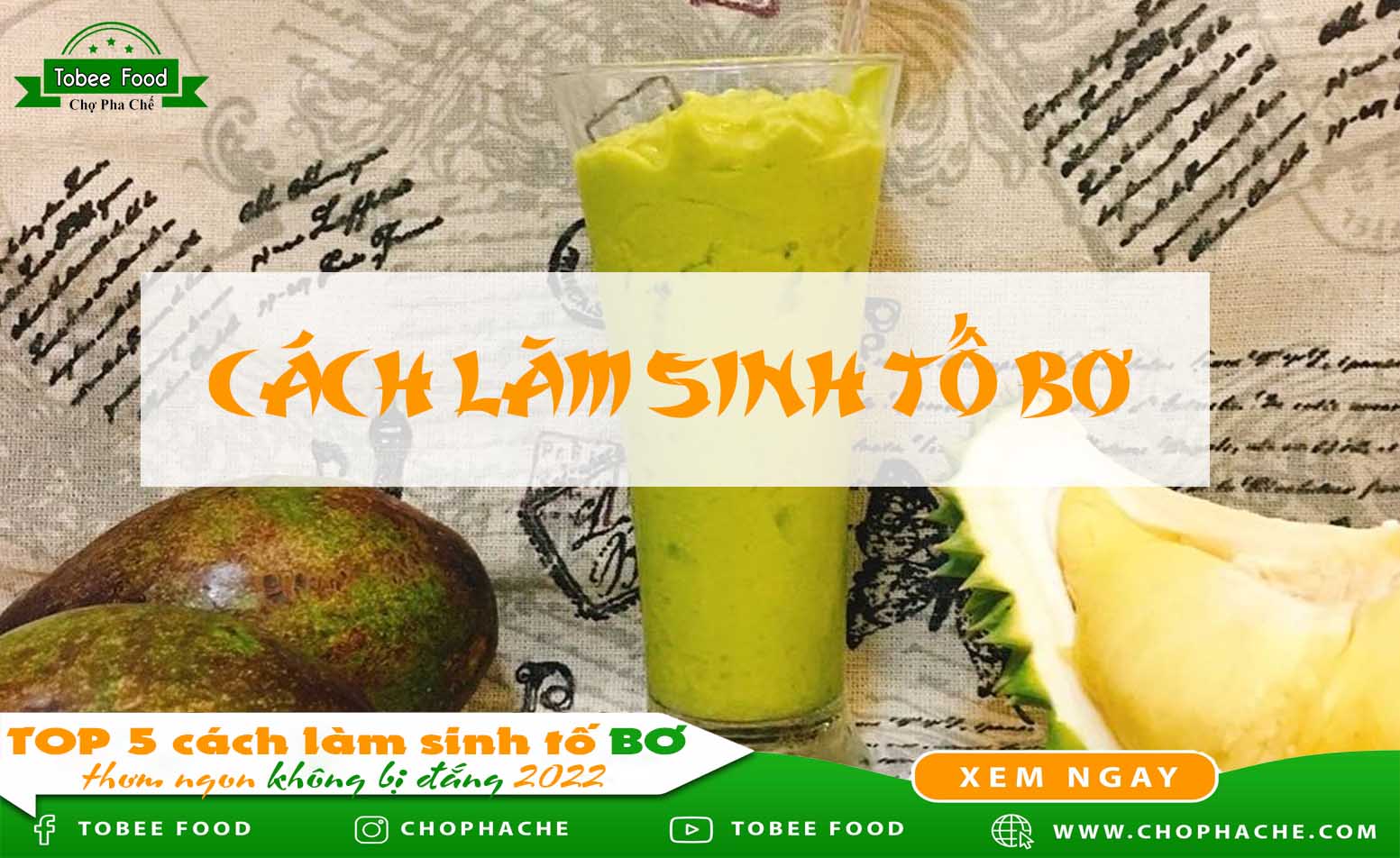 Top 5 cách làm sinh tố bơ không bị đắng 2022 – Tobee Food