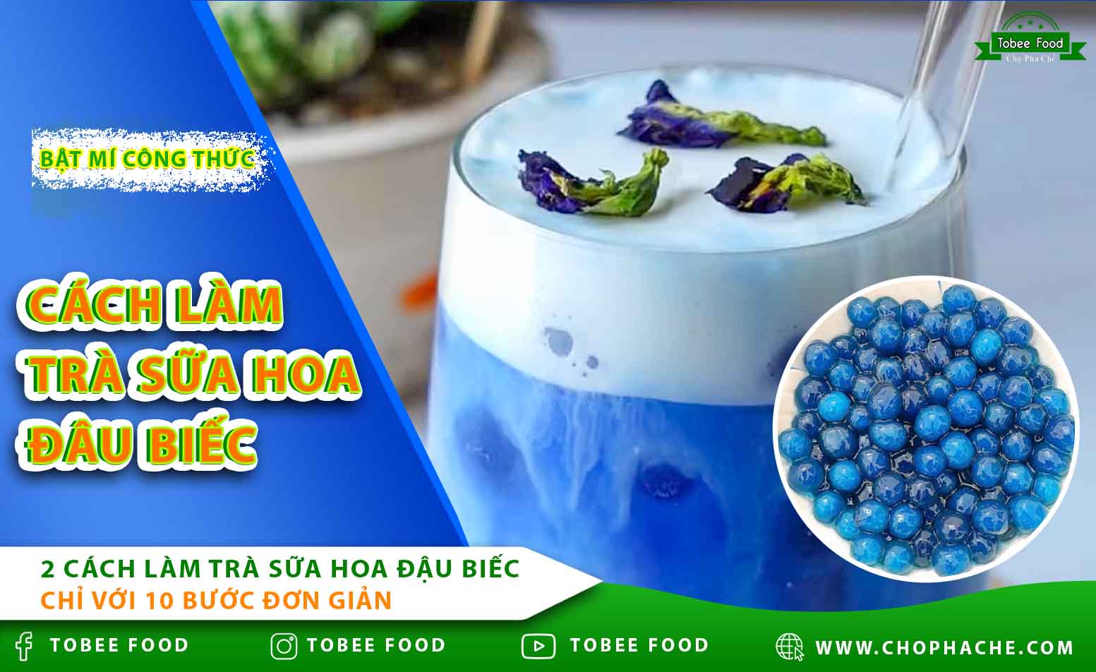 Cách làm trà sữa hoa đậu biếc chuẩn vị, vừa đẹp lại vừa ngon