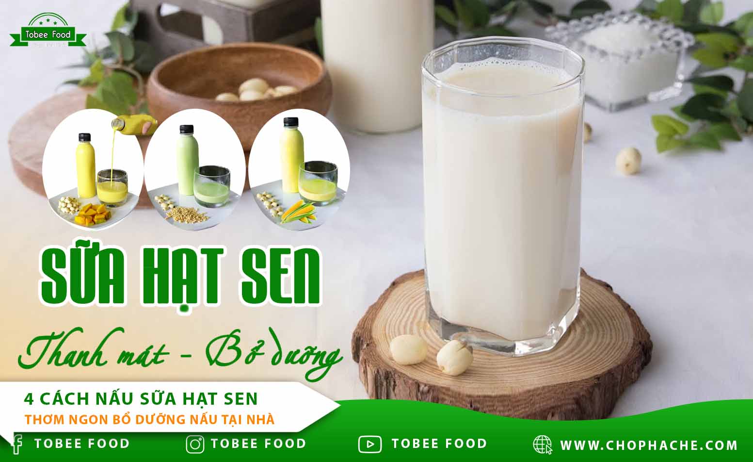 4 cách nấu sữa hạt sen bổ dưỡng đơn giản tại nhà