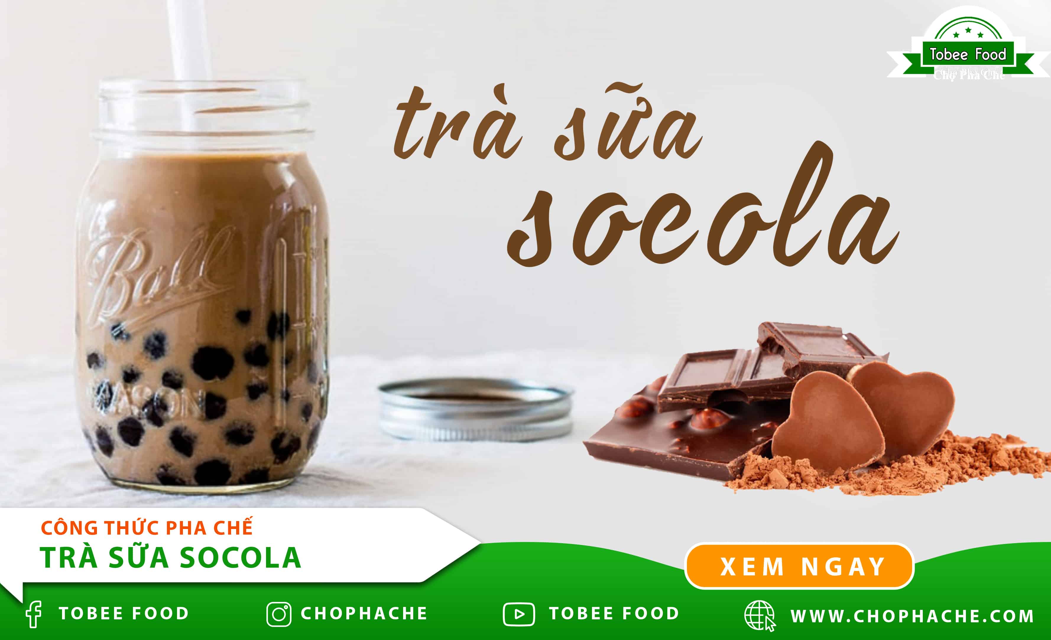Công thức pha chế trà sữa Socola