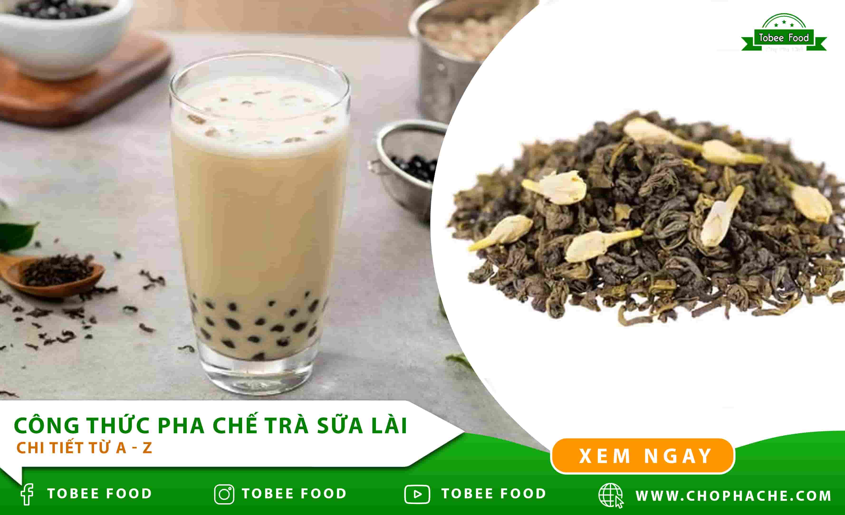 Công thức pha chế trà sữa lài