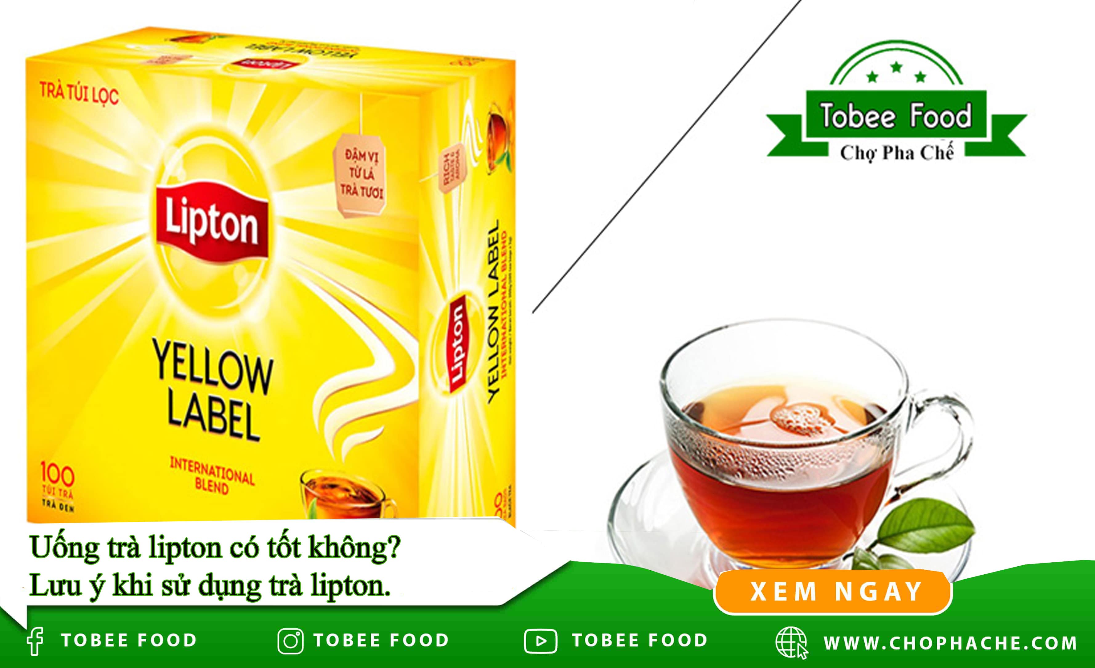 Uống trà lipton có tốt không? Lưu ý khi sử dụng trà lipton.