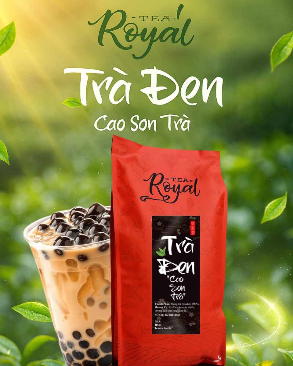 🌿 Trà Đen Cao Sơn Trà Royal – Dòng trà nền đậm vị, chuẩn gu cho quán trà sữa & trà trái cây
