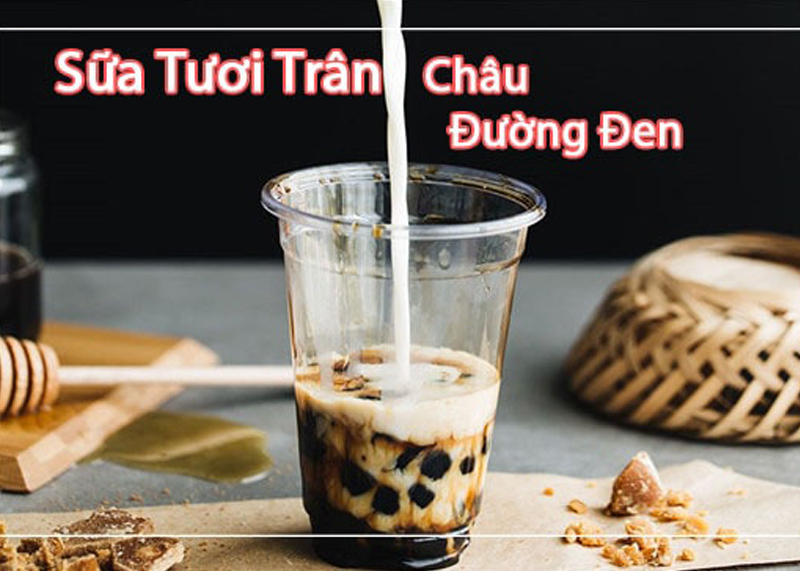 Cách làm sữa tươi trân châu đường đen tại nhà