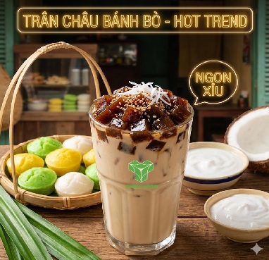 Trân Châu Bánh Bò – “Cơn Sốt” Ẩm Thực 2026