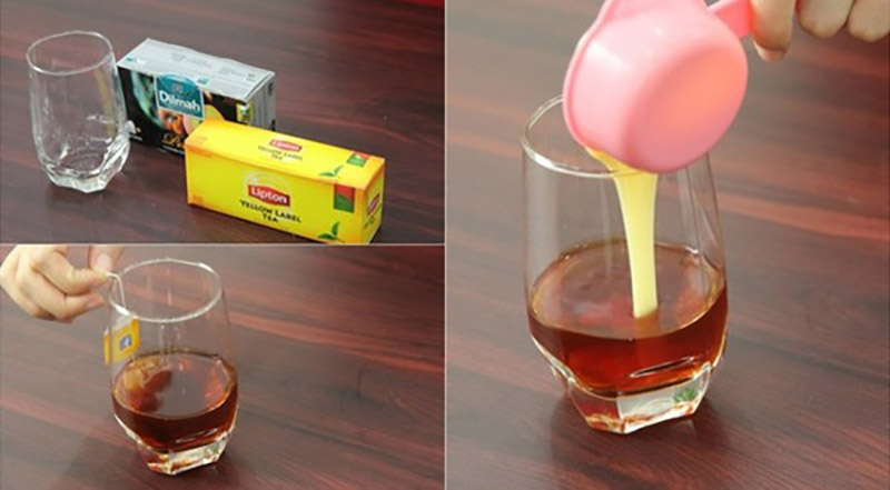 làm trà sữa Lipton nóng